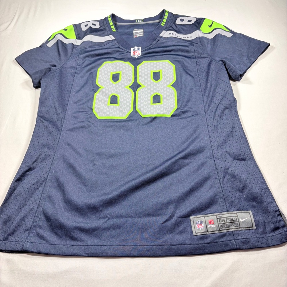 Nike Seattle Seahawks Jimmy Graham Women Large Jersey Navy Blue NFL On Field - Picture 5 of 7